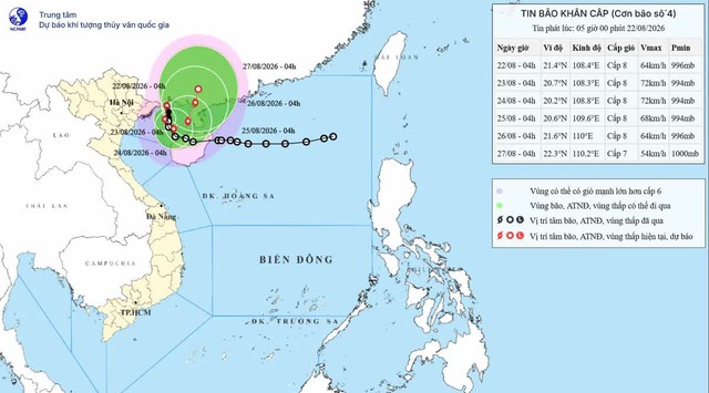 Tin mới nhất về bão số 4: Mưa to đến rất to ở miền Bắc kéo dài bao lâu? - Ảnh 2.