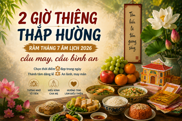 2 giờ THIÊNG thắp hương ngày chính Rằm tháng 7 âm lịch cầu may, cầu bình an - Ảnh 1.