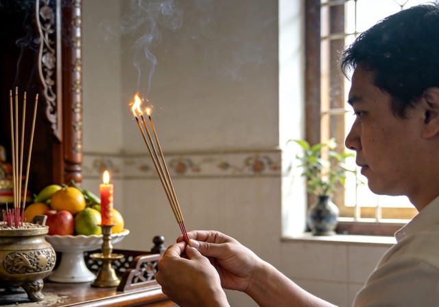 Thắp nhang l&agrave;m g&atilde;y ch&acirc;n nhang, đụng t&agrave;n nhang rơi, nhang tắt giữa chừng - Ảnh 3.