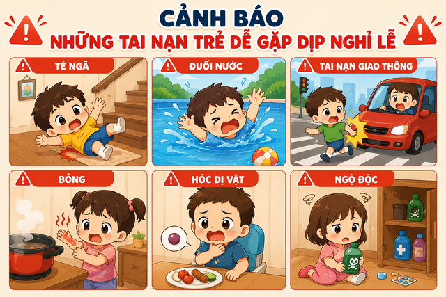 Chuyên gia tư vấn cách phòng ngừa tai nạn thương tích cho trẻ nhỏ trong kỳ nghỉ lễ - Ảnh 2.