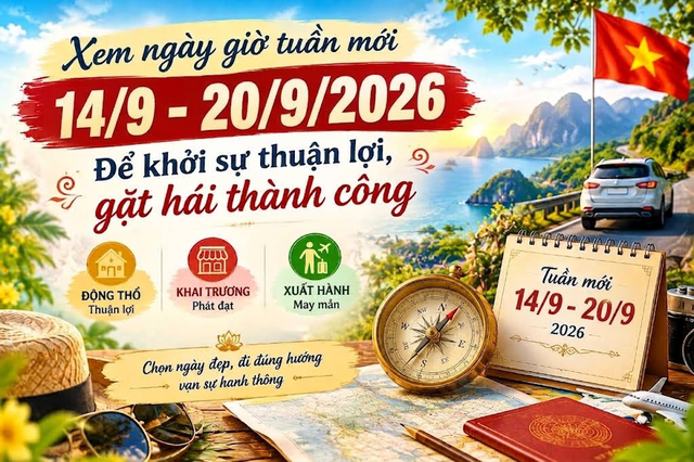 Xem ng&agrave;y giờ tốt tuần mới 14 / 9 - 20 / 9 / 2026 để khởi sự thuận lợi - Ảnh 2.
