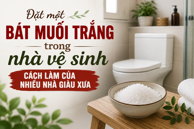 Đặt bát muối trắng trong nhà vệ sinh để thu hút tài lộc cho gia đình bạn - Ảnh 3.