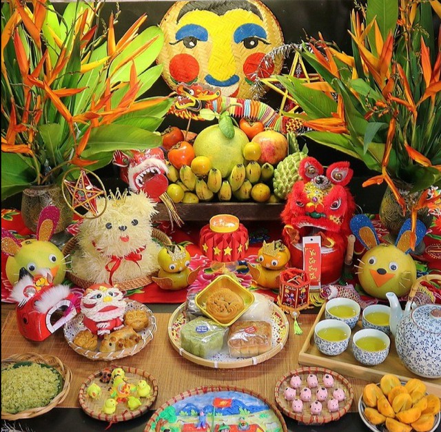 C&aacute;ch b&agrave;y m&acirc;m cỗ Trung thu thể hiện ước vọng về một cuộc sống sung t&uacute;c, hạnh ph&uacute;c - Ảnh 2.