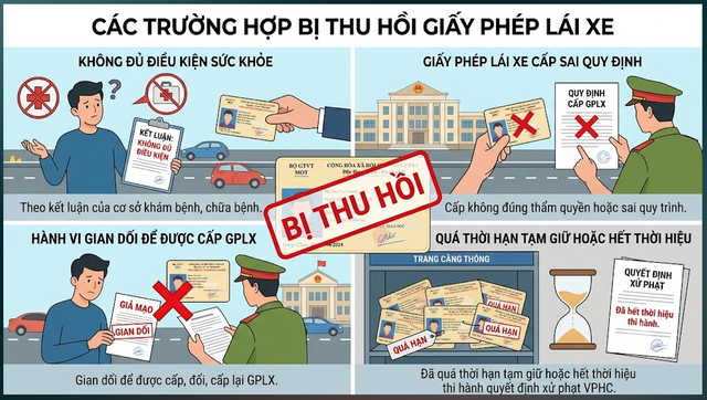 4 trường hợp c&oacute; thể bị thu hồi giấy ph&eacute;p l&aacute;i xe h&agrave;ng triệu người cần ch&uacute; &yacute; - Ảnh 1.