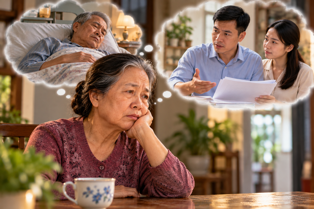 68 tuổi, tôi đau lòng khi chồng bệnh, vợ chồng con trai từ thành phố về chỉ đề cập đến một chuyện - Ảnh 1.