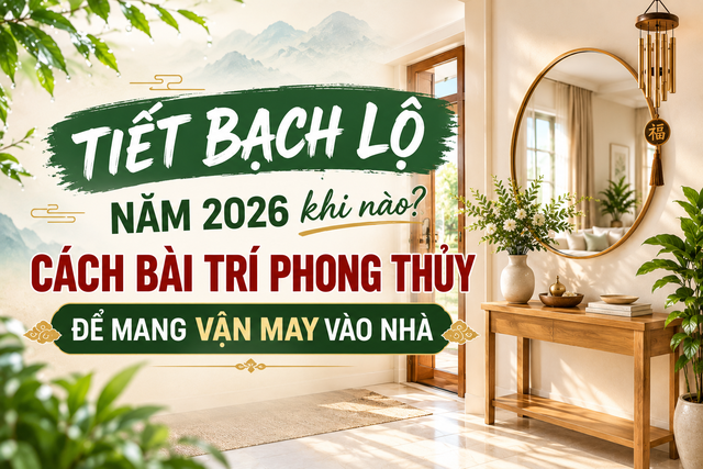 C&aacute;ch b&agrave;i tr&iacute; kh&ocirc;ng gian sống đ&oacute;n c&aacute;t kh&iacute; v&agrave; vận may trong tiết Bạch Lộ 2026 - Ảnh 2.