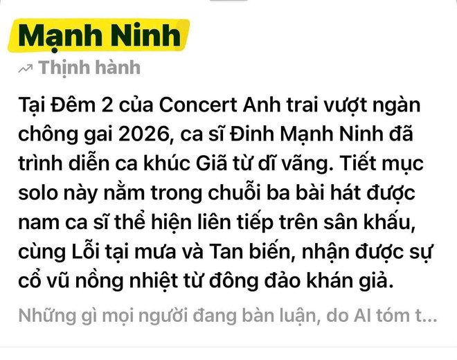 Đinh Mạnh Ninh b&ugrave;ng nổ trong concert ATVNCG 2026 - Ảnh 4.