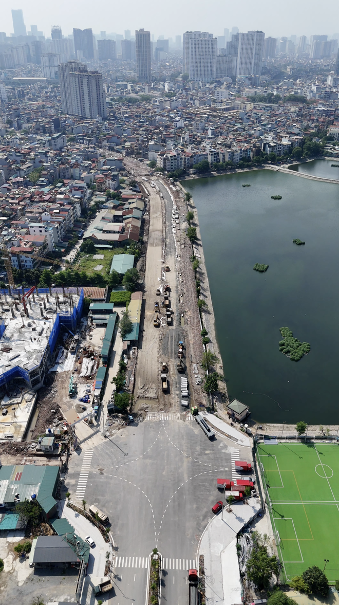 Đường Vành đai 2.5 đoạn Hoàng Đạo Thúy kéo dài - hồ Đầm Hồng dần về đích, gỡ nút thắt giao thông phía Tây Nam Hà Nội - Ảnh 1.