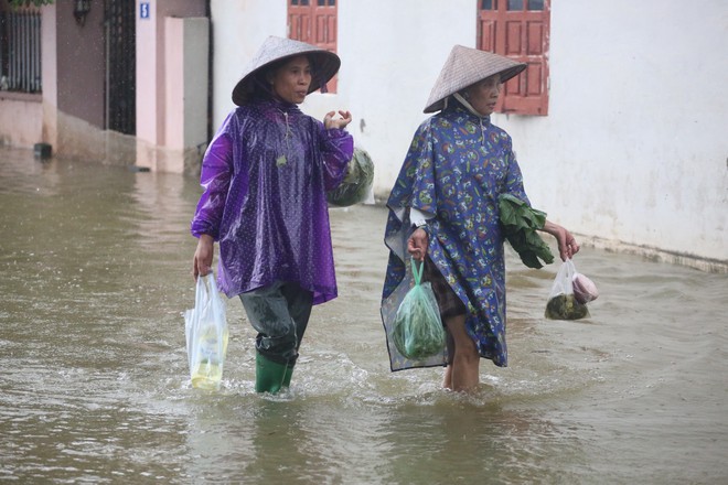 S&ocirc;ng T&iacute;ch d&acirc;ng cao , người d&acirc;n H&agrave; Nội ch&egrave;o thuyền mua lương thực dự trữ - Ảnh 6.