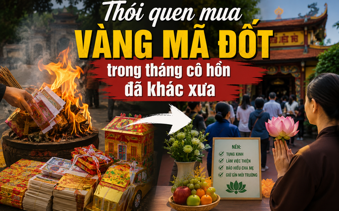 Thói quen mua vàng mã đốt trong tháng 7 âm lịch đã khác xưa