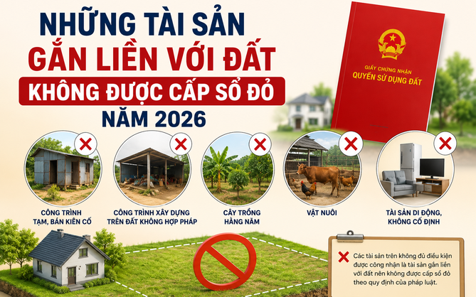 Những tài sản gắn liền với đất không được cấp sổ đỏ năm 2026