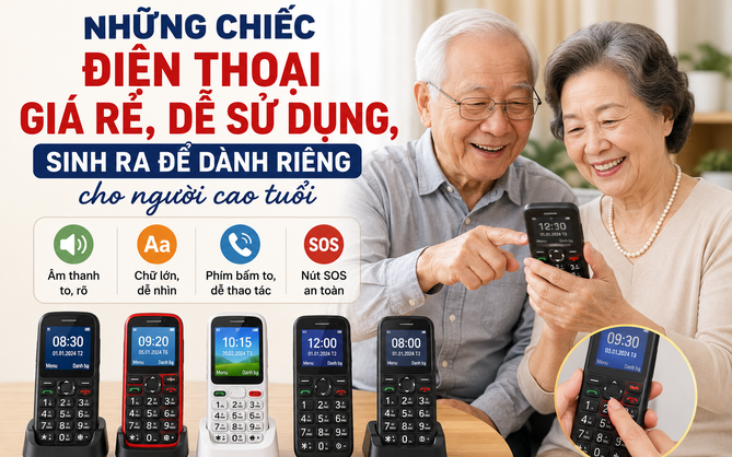 Những chiếc điện thoại giá rẻ, dễ sử dụng, sinh ra để dành riêng cho người cao tuổi