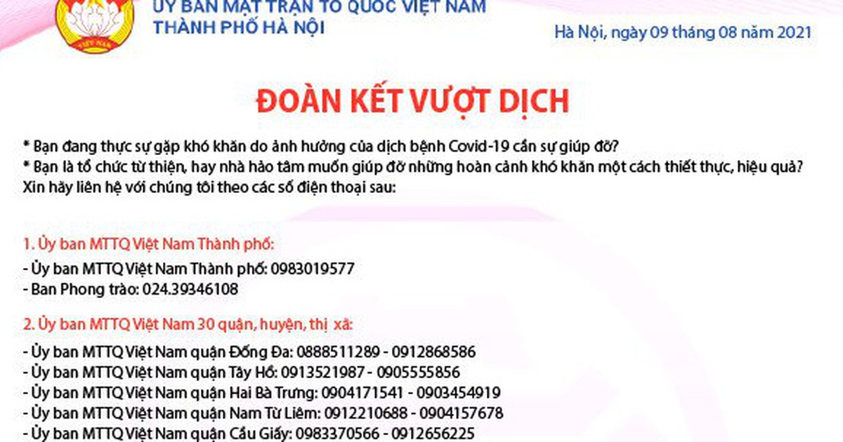Số Điện Thoại, Email & Thông Tin Liên Hệ Quan Trọng của UBND Thành Phố Hà Nội
