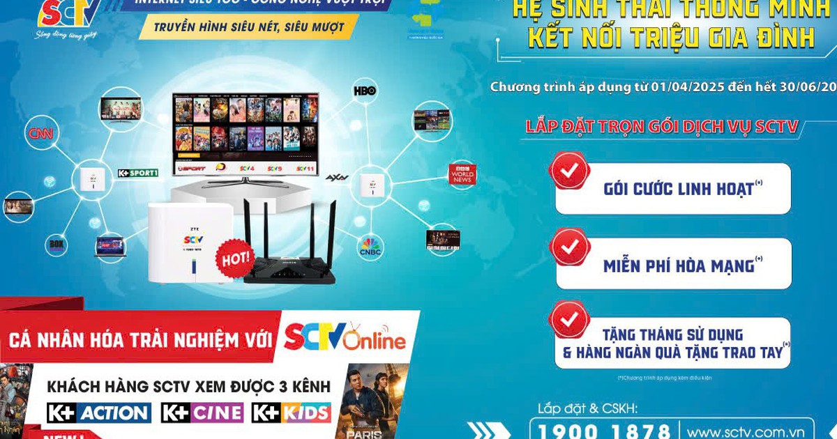SCTV mang đến ưu đãi đặc biệt từ nay đến 30.6.2025