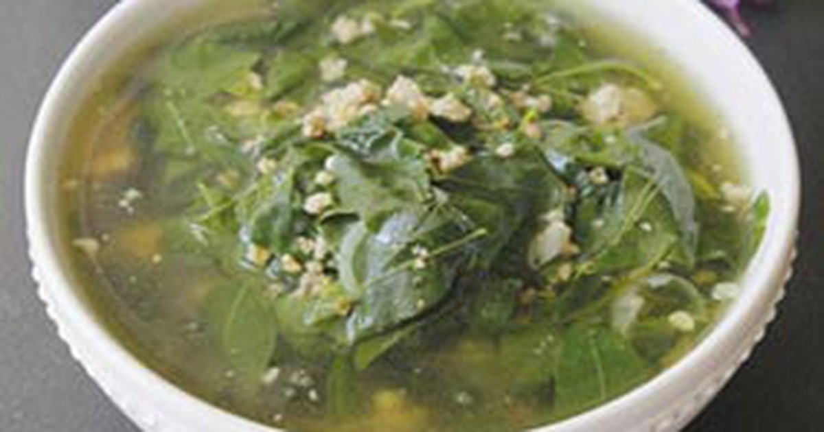 Canh rau ngót nấu tôm thịt