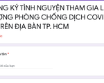 Hơn 2 ngàn tình nguyện viên đăng ký tham gia chống dịch tại TP.HCM