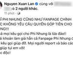 Xuân Lan bức xúc thông báo có kẻ xấu lập tài khoản kêu gọi ủng hộ Phi Nhung, khẳng định tất cả đều là lừa đảo