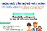 Những điều cần nhớ để hoàn thành tốt nhiệm vụ khi " lên chức " Những điều cần nhớ để hoàn thành tốt nhiệm vụ khi " lên chức "