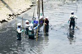 Tháo dỡ hệ thống làm sạch sông Tô Lịch, di chuyển đàn cá Koi sang Hồ Tây Tháo dỡ hệ thống làm sạch sông Tô Lịch, di chuyển đàn cá Koi sang Hồ Tây