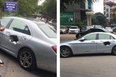 Xe chở bình oxi đâm thủng Mercedes trên phố Hà Nội, hình ảnh hiện trường khiến tất cả kinh hãi Xe chở bình oxi đâm thủng Mercedes trên phố Hà Nội, hình ảnh hiện trường khiến tất cả kinh hãi