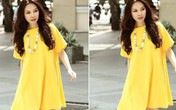 Phối váy suông duyên dáng như sao Việt Phối váy suông duyên dáng như sao Việt