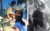 Ông lão lết trên đường kêu cứu với con dao găm ở lưng Ông lão lết trên đường kêu cứu với con dao găm ở lưng