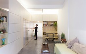 Căn hộ 60m2 tiện lợi nhờ biến tường thành tủ đồ Căn hộ 60m2 tiện lợi nhờ biến tường thành tủ đồ