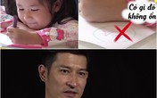 Huy Khánh lo lắng vì con gái quen viết chữ bằng tay trái Huy Khánh lo lắng vì con gái quen viết chữ bằng tay trái