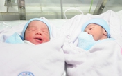 Nét đáng yêu cặp song sinh lúc 0h giao thừa xuân Đinh Dậu Nét đáng yêu cặp song sinh lúc 0h giao thừa xuân Đinh Dậu