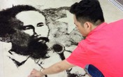 Người đàn ông có biệt tài "họa" chân dung từ tóc Người đàn ông có biệt tài "họa" chân dung từ tóc