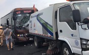 10 người bị thương sau cú va chạm giữa xe khách và xe quét rác 10 người bị thương sau cú va chạm giữa xe khách và xe quét rác