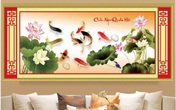 Bí quyết trang trí bằng tranh đính đá và tranh thêu chữ thập tự làm Bí quyết trang trí bằng tranh đính đá và tranh thêu chữ thập tự làm