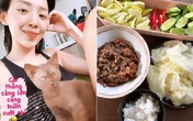 Tóc Tiên lần đầu làm thịt ba chỉ xào mắm ruốc chấm xoài Tóc Tiên lần đầu làm thịt ba chỉ xào mắm ruốc chấm xoài