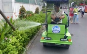 Độc đáo xe điện phun nước tự chế chống bụi, chữa cháy trong bệnh viện ở Huế Độc đáo xe điện phun nước tự chế chống bụi, chữa cháy trong bệnh viện ở Huế