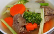 Súp gân bò hầm rau củ thanh ngọt Súp gân bò hầm rau củ thanh ngọt