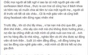 Bật khóc với "lời tự thú" của mẹ nam sinh bách khoa Bật khóc với "lời tự thú" của mẹ nam sinh bách khoa