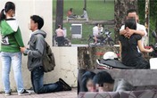 Đỏ mặt giới trẻ vô tư "yêu" chốn đông người Đỏ mặt giới trẻ vô tư "yêu" chốn đông người