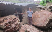 Kinh hoàng giây phút đá rơi đè sập giường ngủ Kinh hoàng giây phút đá rơi đè sập giường ngủ