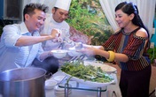 Mr Đàm tự tay nấu bún cá cho bố mẹ chồng Hà Tăng Mr Đàm tự tay nấu bún cá cho bố mẹ chồng Hà Tăng
