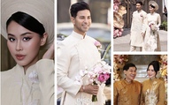 Câu chuyện ẩn chứa đằng sau chiếc áo dài tơ sen của 'công chúa hàng hiệu' Tiên Nguyễn