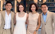 Hoa khôi Thu Hương và doanh nhân Nguyễn Hoài Nam gây chú ý trong lễ đính hôn của con trai tại Mỹ