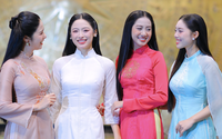 Ngọc Hân gây chú ý khi diện áo dài thiết kế đứng chung khung hình với Top 3 Hoa hậu Việt Nam 2024