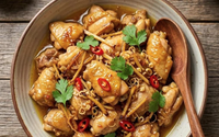 Cuối tuần làm gà rang gừng thơm nức, thịt săn mềm, đậm đà hao cơm