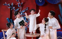 3 con nhà Khánh Thi - Phan Hiển chụp ảnh đón Tết cùng bố mẹ siêu đáng yêu