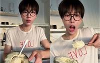 Ca sĩ Đức Phúc bắt trend, làm kem siêu tốc cực đơn giản, chỉ với một quả dưa