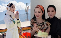 Hoa hậu Đền Hùng Giáng My đọ sắc bên cựu người mẫu Thủy Hương