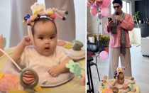 'Giao diện' hài hước của Huy Trần và con gái trong ngày đặc biệt của Ngô Thanh Vân