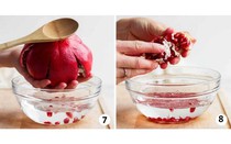 3 cách tách hạt lựu nhanh, hạt nguyên vẹn, không lo nước bắn tung tóe