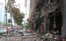Hiện trường tan hoang sau vụ cháy kinh hoàng quán karaoke ở Trần Thái Tông
