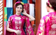 Thụy Vân thử váy làm MC chung kết Hoa hậu Việt Nam